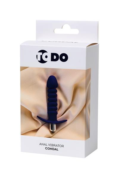 Анальный вибростимулятор TODO BY TOYFA CONDAL, влагостойкий, силикон, фиолетовый, 14 см, Ø 2,9 см